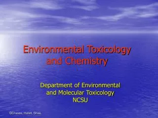 Environmental Toxicology and Chemistry