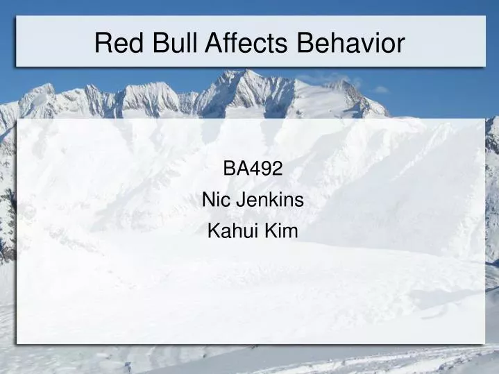 red bull affects behavior
