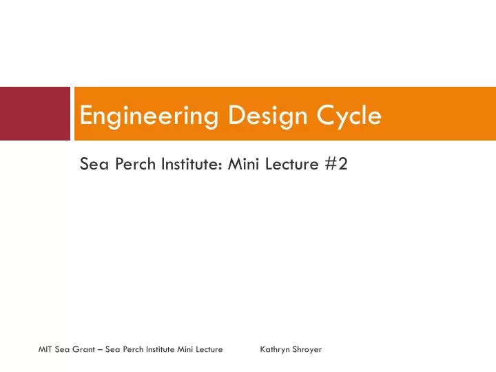 engineering design cycle