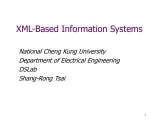 XML-Based Information Systems