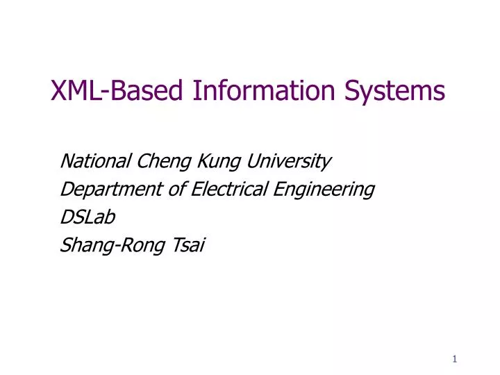 xml based information systems