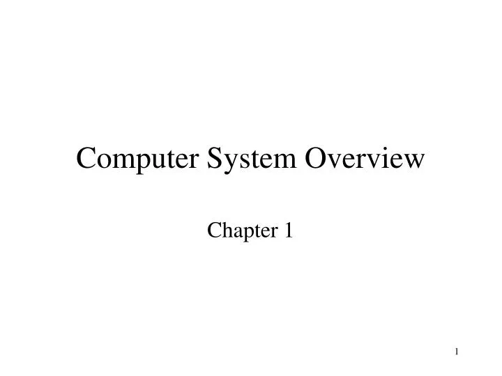 computer system overview