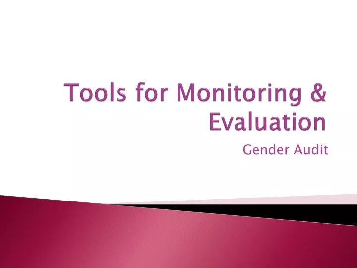 tools for monitoring evaluation