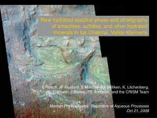 Hydrated silica stratigraphy Sulfate stratigraphy Nontronite and doublet stratigraphy