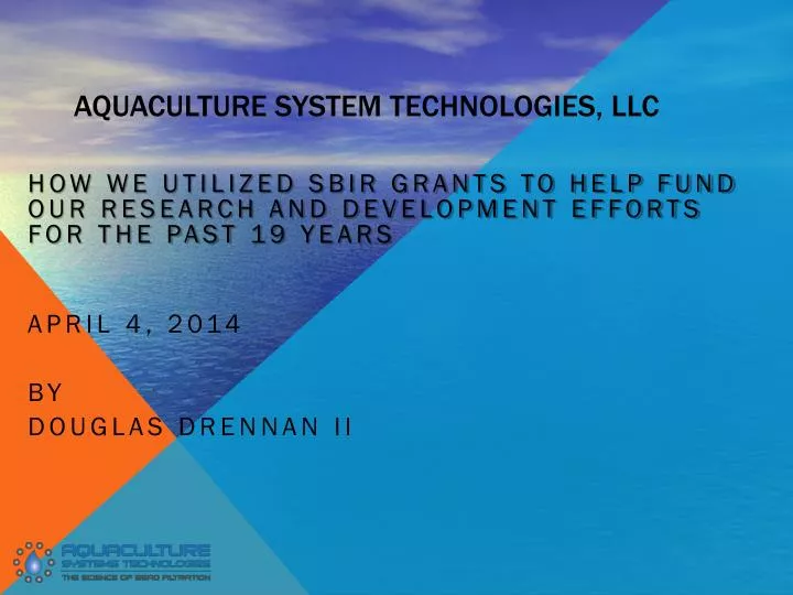 aquaculture system technologies llc
