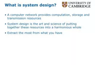 What is system design?