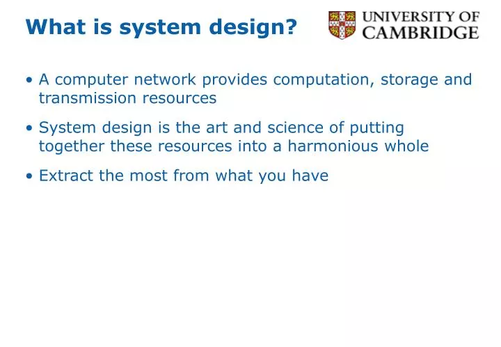 what is system design