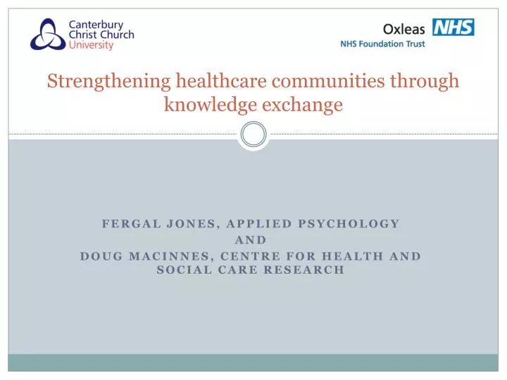strengthening healthcare communities through knowledge exchange