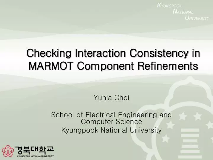 checking interaction consistency in marmot component refinements