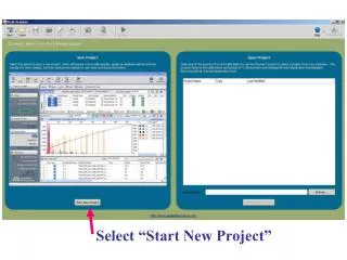 Select “Start New Project”