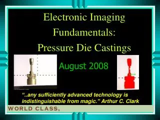 Electronic Imaging Fundamentals: Pressure Die Castings