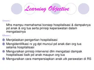 learning objective
