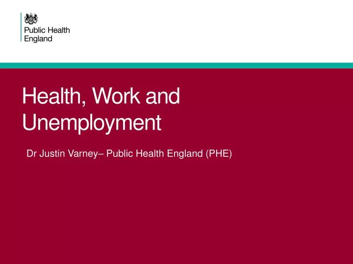 health work and unemployment