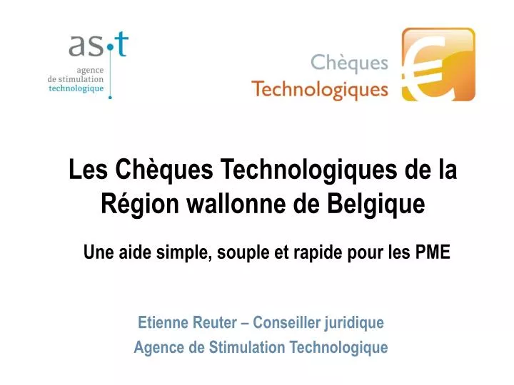 les ch ques technologiques de la r gion wallonne de belgique