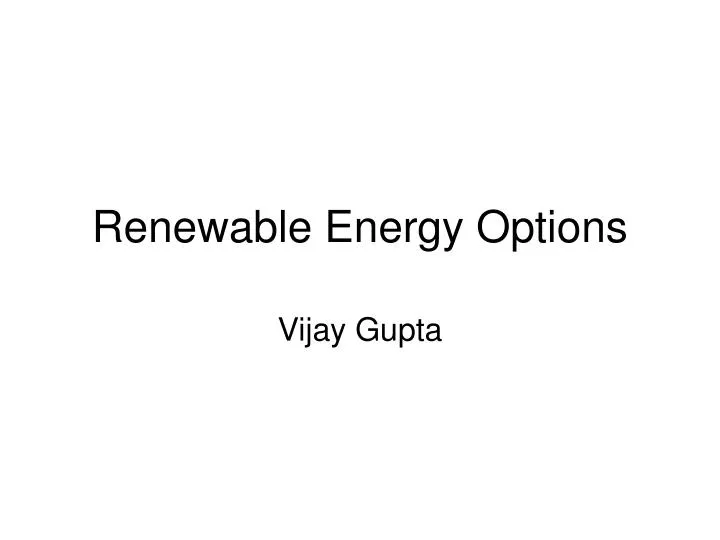 renewable energy options