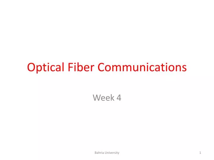 optical fiber communications