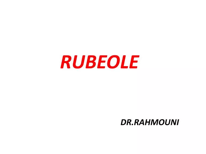 rubeole