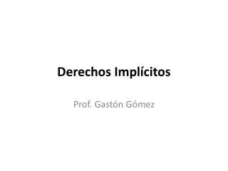 derechos impl citos