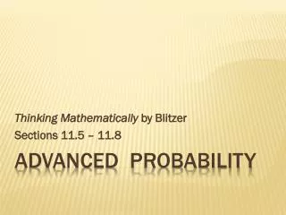 Advanced probability