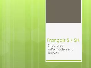 fran ais 5 5h