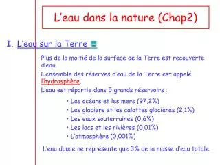 l eau dans la nature chap2