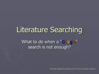 Literature Searching