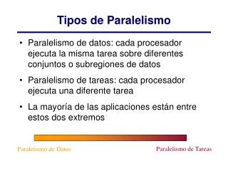 tipos de paralelismo
