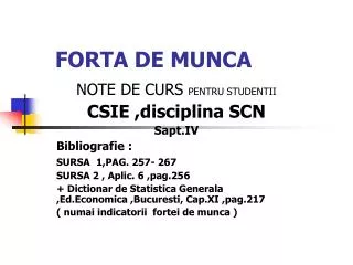 forta de munca