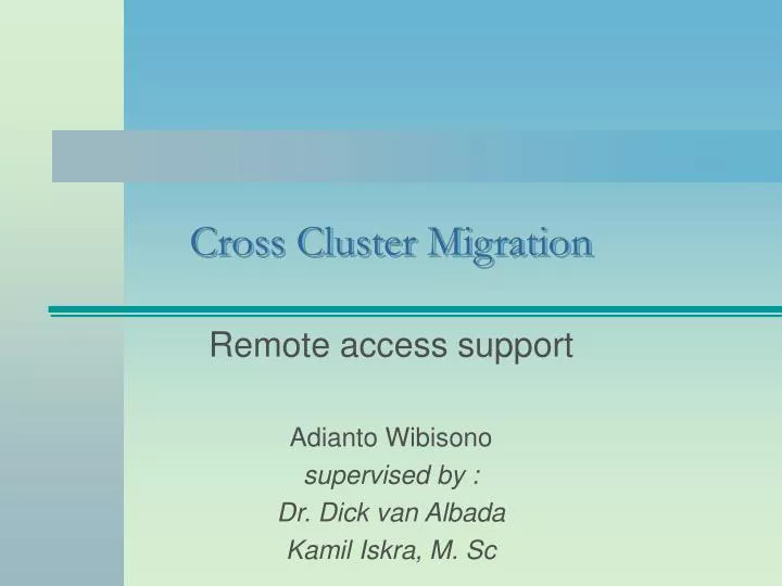 cross cluster migration