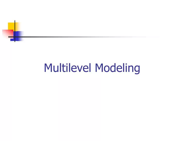 multilevel modeling