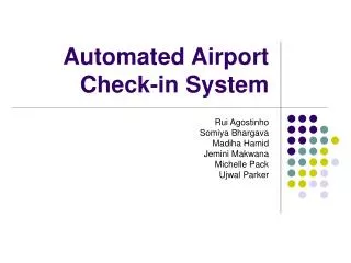 Automated Airport Check-in System