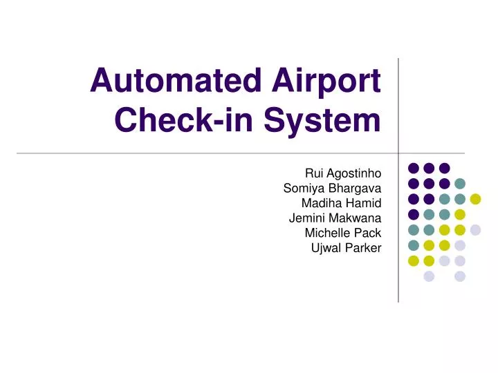automated airport check in system