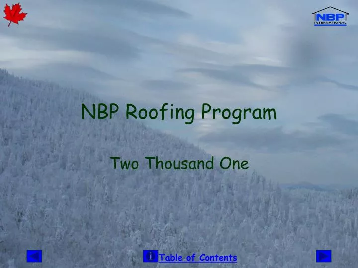 nbp roofing program