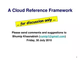 A Cloud Reference Framework