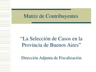 matriz de contribuyentes