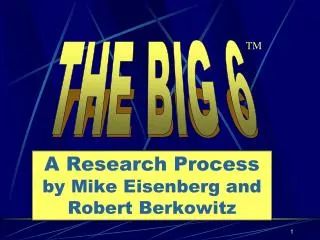 A Research Process by Mike Eisenberg and Robert Berkowitz