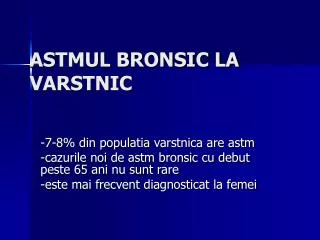 astmul bronsic la varstnic