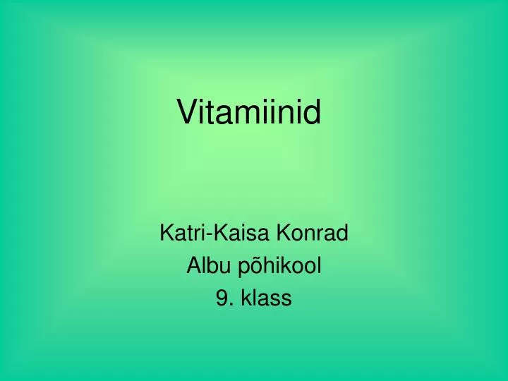 vitamiinid