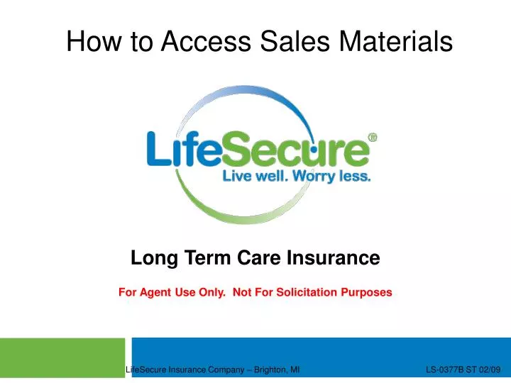 how to access sales materials