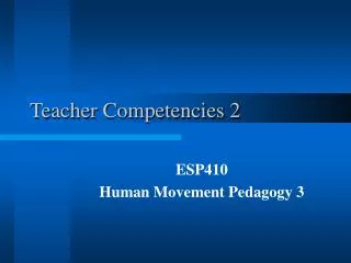 Teacher Competencies 2
