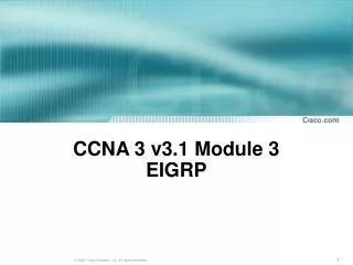 ccna 3 v3 1 module 3 eigrp
