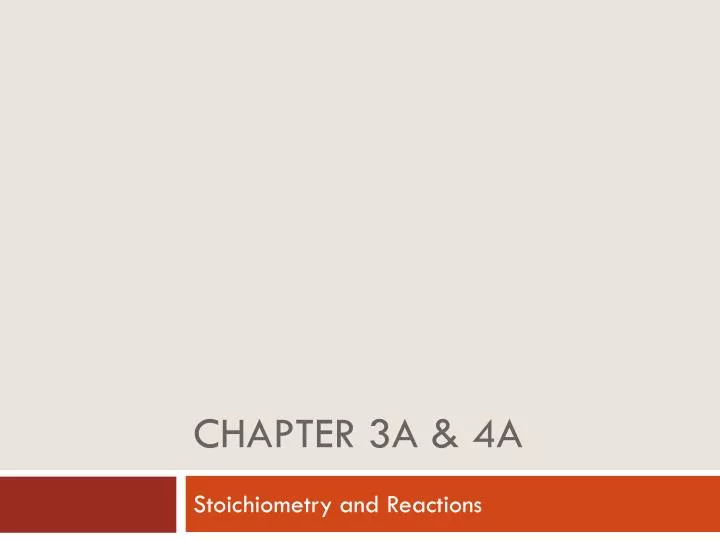 chapter 3a 4a
