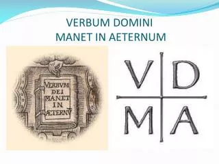 verbum domini manet in aeternum