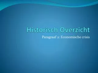 historisch overzicht