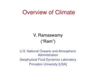 Overview of Climate