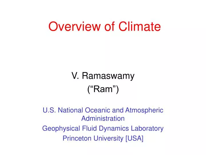 overview of climate