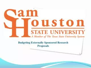 Budgeting Externally Sponsored Research Proposals