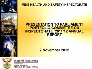 MINE HEALTH AND SAFETY INSPECTORATE
