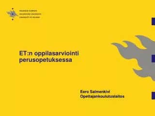 et n oppilasarviointi perusopetuksessa