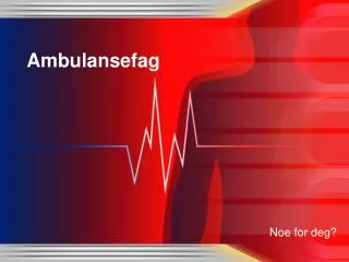 ambulansefag